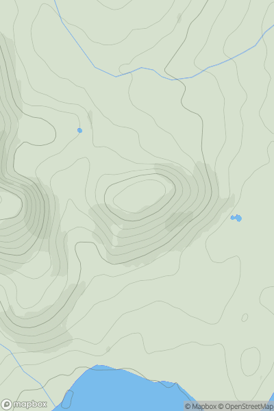 Thumbnail image for The Knotts [Lake District E] showing contour plot for surrounding peak